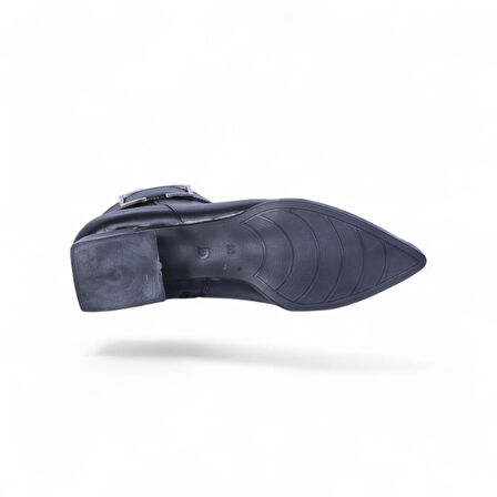 Scarletta S16 Cilt Siyah 4Cm Kadın Topuklu Bot