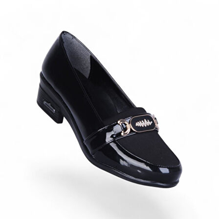 Ayakcenter Esrc-605 Siyah Kadın 3Cm Topuklu Ayakkabı