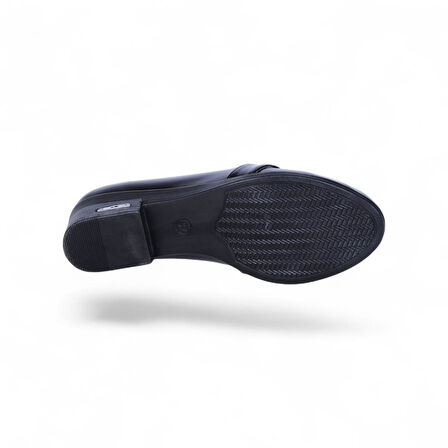 Ayakcenter Esrc-605 Siyah Kadın 3Cm Topuklu Ayakkabı