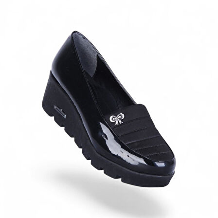 Ayakcenter Esrc-607 Siyah Kadın 7Cm Topuklu Ayakkabı