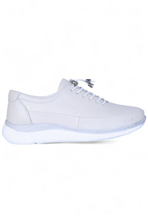 Missmama 007 Gri Kadın Hakiki Deri Casual Ayakkabı