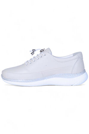 Missmama 007 Gri Kadın Hakiki Deri Casual Ayakkabı