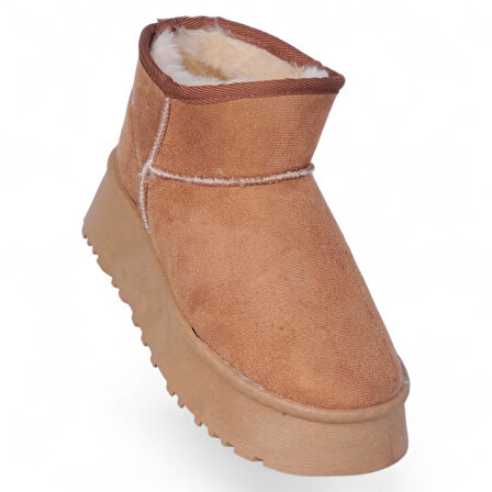 Skuaıter Tinsa Taba Kadın İçi Kürklü Düz Bot