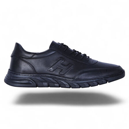 Baloğlu 1969 Siyah Kauçuk %100 Deri Erkek Casual Ayakkabı