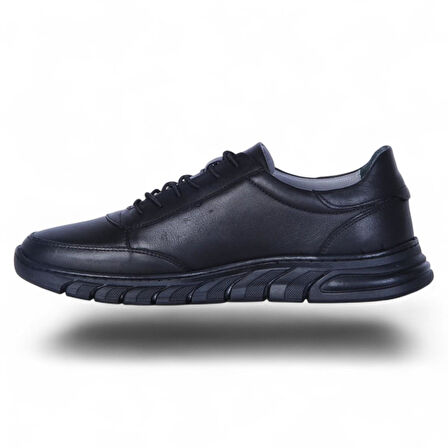 Baloğlu 1969 Siyah Kauçuk %100 Deri Erkek Casual Ayakkabı