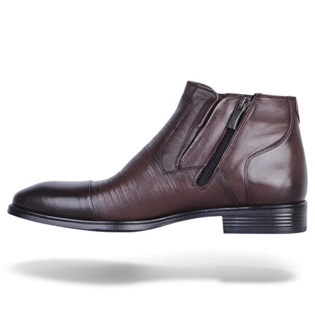 Censay 137 Kahve Antik Erkek %100 Deri Kürklü Bot