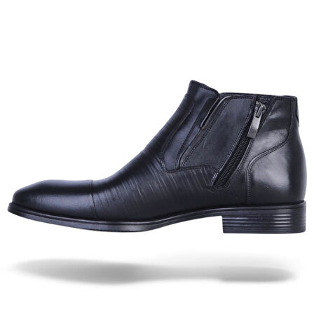 Censay 137 Siyah Antik Erkek %100 Deri Kürklü Bot