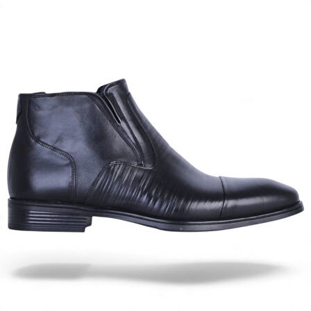 Censay 137 Siyah Antik Erkek %100 Deri Kürklü Bot