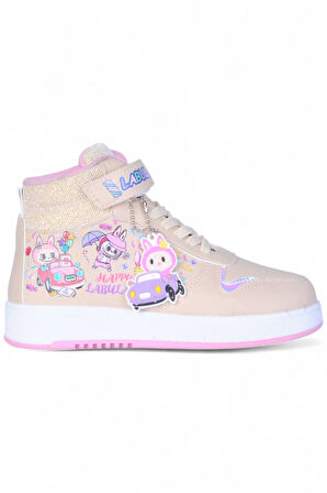 Prokids 4444 Bej Cırtlı Boğazlı Kız Çocuk Spor Ayakkabı