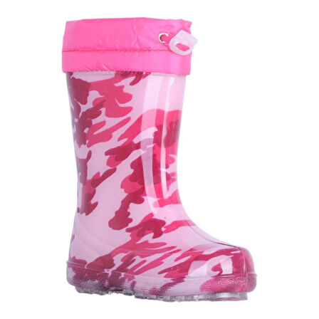 Serabian Pf-580 Kmf Pembe Kürklü Kız Çocuk Çizme Bot Ayakkabı