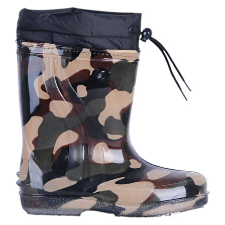 Skuaıter Haki Paraşüt Termal Kürklü Erkek Çocuk Çizme Bot