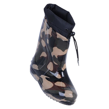 Skuaıter Haki Paraşüt Termal Kürklü Erkek Çocuk Çizme Bot