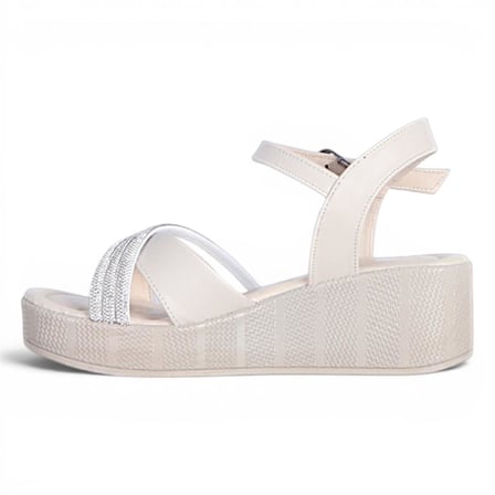 Byn Ayışığı By33 Krem Kadın 7 Cm Topuklu Sandalet