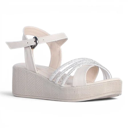 Byn Ayışığı By33 Krem Kadın 7 Cm Topuklu Sandalet