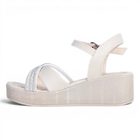 Byn Ayışığı By33 Krem Kadın 7 Cm Topuklu Sandalet