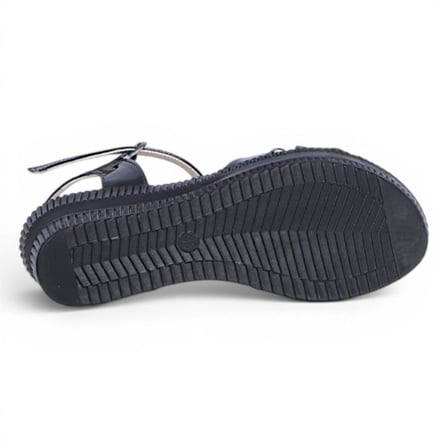 Byn Ayışığı By34 Rugan Siyah Kadın 7 Cm Topuklu Sandalet