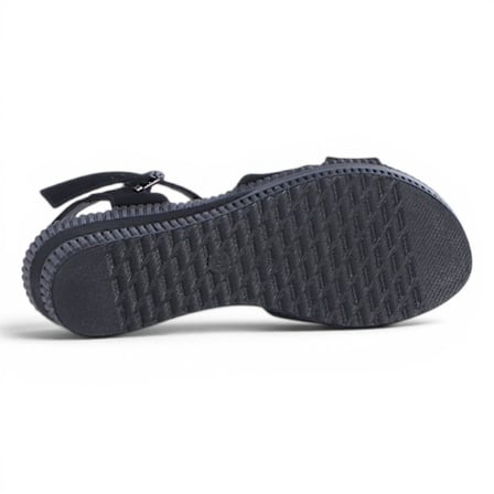 Byn Ayışığı By34 Süet Siyah Kadın 7 Cm Topuklu Sandalet