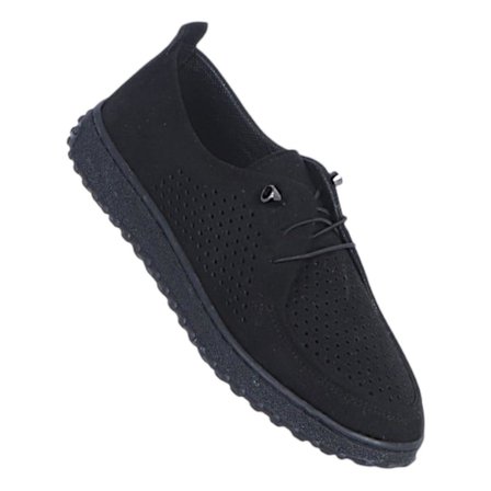 Ayzen 5150 Süet Siyah Kadın Loafer Ayakkabı
