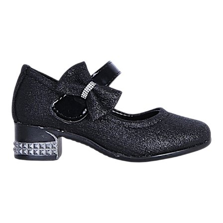 Herbebe 355 Siyah Kız Çocuk 5Cm Topuklu Ayakkabı