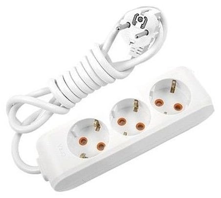 Viko Multi-Let 3'lü Topraklı Grup Priz 2 Metre Çocuk Korumalı