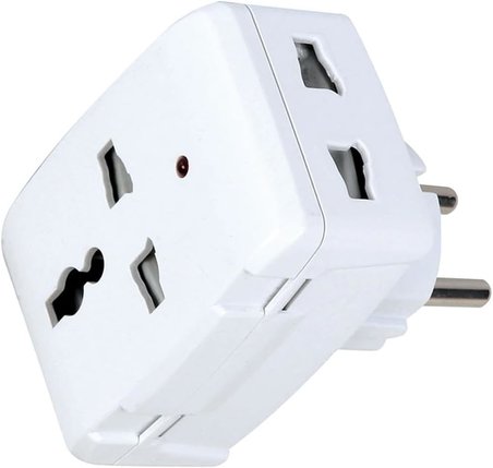 Universal Priz Çevirici Dönüştürücü, Işıklı Çok Amaçlı Golyat Fiş, AB (Europlug), ABD (NEMA), İngiltere, Avustralya-Çin, 110-250V AC geniş voltaj aralığı ve 13A-250W yük kapasitesi