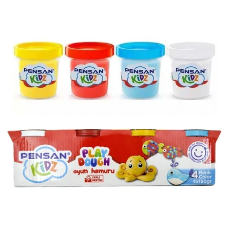 Kidz Oyun Hamuru Büyük Boy 4X150 Gram 4 Lü