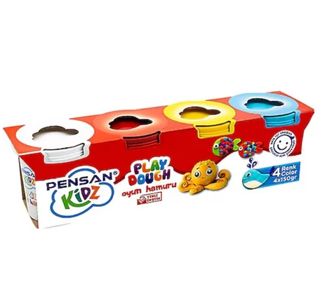 Kidz Oyun Hamuru Büyük Boy 4X150 Gram 4 Lü