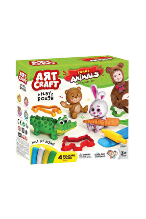 03697 Art Craft Eğlenceli Hayvanlar Hamur Set 200 Gr