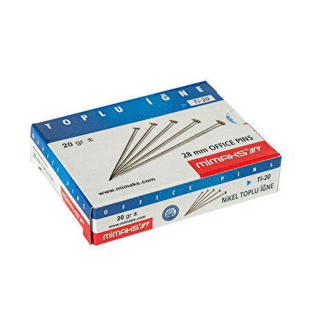 3 Adet Toplu İğne Tİ20 Süper Nikel 3x20gr