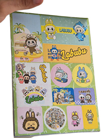 Labubu Sticker Defteri 17x24cm Sayfalar 10 Sayfa Yeni Modeller