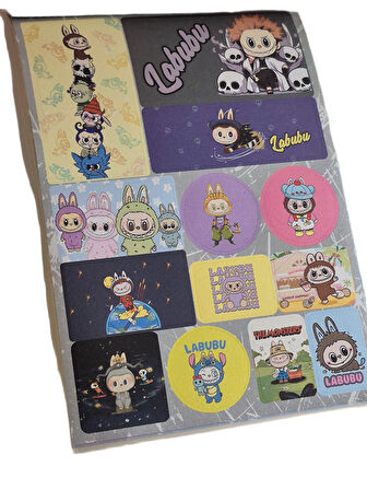 Labubu Sticker Defteri 17x24cm Sayfalar 10 Sayfa Yeni Modeller