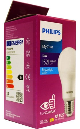 Philips MyCare LED Ampul 13W (100W) E27 6500K Beyaz Işık 1521 Lümen