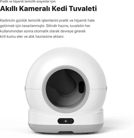 Akıllı Otomatik Kedi Tuvaleti (Kameralı) Çelik Köpek Mama Kabı Besleme Kasesi (Kameralı) Su Sebili Pınarı ve Yedek Filtre (4 Adet) Evcil Hayvan 4'lü Pet Ürünleri Başlangıç Seti