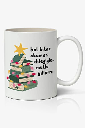 Kişiye Özel Yılbaşı Yeni Yıl Christmas Temalı Beyaz Kupa Bardak Sevgiliye Arkadaşa Hediye v4