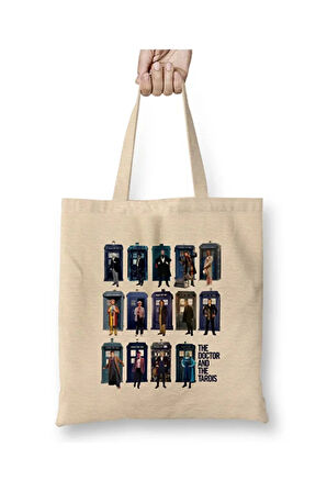 Doctor Who The Fourte Bez Çanta Uzun Saplı Alışveriş Çantası Plaj Çantası