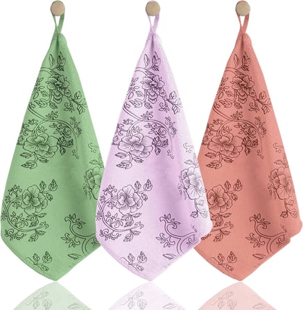 | Premium Kalite Desenli Kadife Mutfak Bezi | Leke Tutmaz-Koku Yapmaz x3 Adet 30x40cm