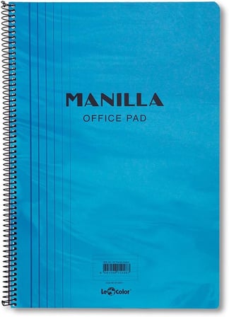 Lé Color 41100/2 Manila Notebook Yumuşak kapak, 1.hamur kağıt Spiralli, Mavi