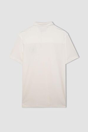 DeFactoFit Standart Fit Baskılı Sporcu Ağır Kumaş Kısa Kollu Polo Tişört C0416AX24SMWT80