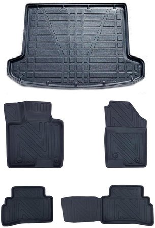 Hyundai Tucson 2025 Model İle Uyumlu 5D Premium Ekstra Havuzlu Paspas Ve Bagaj Havuzu Set