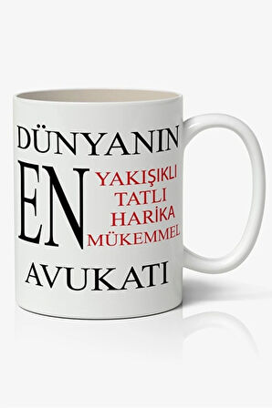 Dünyanın En Yakışıklı Avukatı Temalı Beyaz Kupa Bardak Sevgiliye Arkadaşa Hediye