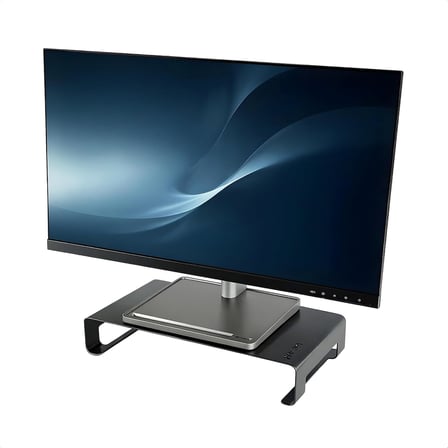 Prexua Riser Masaüstü Monitör Standı - Monitör Yükseltici (Siyah, Medium)