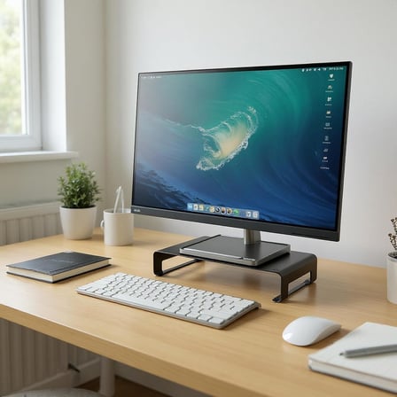 Prexua Riser Masaüstü Monitör Standı - Monitör Yükseltici (Siyah, Medium)