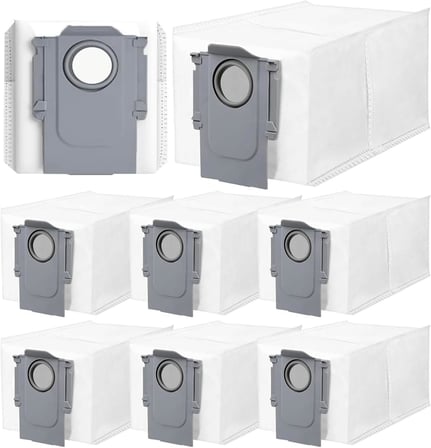 8 Adet Toz Torbası Roborock Q5+,Q5 Max+Q5 Pro,Q5 Pro+ Q7 Max,Q7 Max+,Q8 Max,Q8 Max+,Q8 Max Pro Robot Süpürge Uyumlu Toz Çöp Torbası Yedek Parça Seti