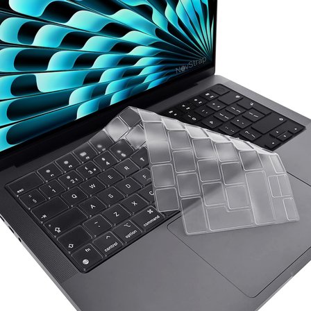 MacBook Air 13.6 ile Uyumlu Klavye Koruyucu Türkçe Q Şeffaf Silikon – A2681 M2, A3113 M3, A3240 M4, A3449 M5