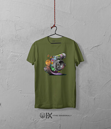 Turbo Salyangoz Baskılı Oversize Tshirt
