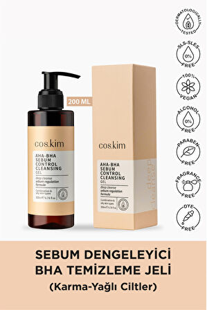 Sebum Dengeleyici Temizleme Jeli - Karma-yağlı Ciltler | Aha-bha Sebum Control Cleansing Gel 200ml