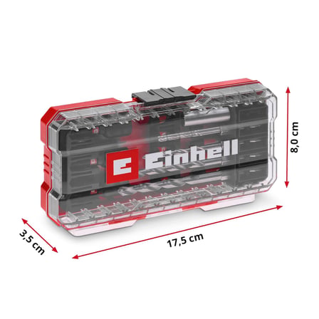 Orijinal S-CASE 18 parça darbeye dayanıklı aksesuar seti (25 mm bitler, 50 mm bitler, 60 mm bit tutucu, lokma adaptörü, metal delme ucu ve saklama kutusu dahil) - 49108709