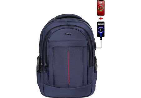 Dada 01 Orta-Lise-Üniversite & Günlük Okul Sırt Çantası Su Geçirmez Kumaş Darbe Emici Koruma 15,6 In