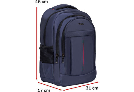 Dada 01 Orta-Lise-Üniversite & Günlük Okul Sırt Çantası Su Geçirmez Kumaş Darbe Emici Koruma 15,6 In