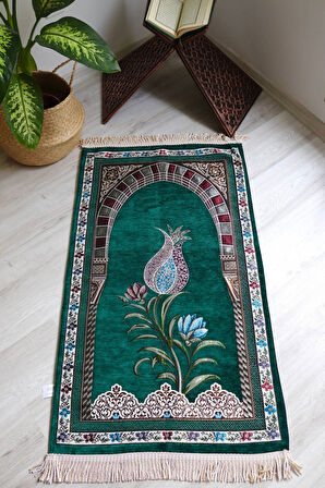 Lale Desenli Astarlı Lüks Seccade S1002 